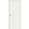 Дверь межкомнатная Браво-29 Хард Флекс, White Mix, остекленная, magic fog, царговая