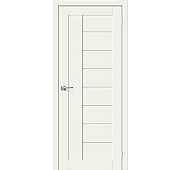 Дверь межкомнатная Браво-29 Хард Флекс White Mix, остекленная, magic fog, кромка нет, царговая