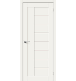 Дверь межкомнатная Браво-29 Хард Флекс, White Mix, остекленная, magic fog, царговая