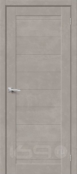 Дверь межкомнатная Браво-21 Хард Флекс Gris Beton, глухая, без кромки, царговая