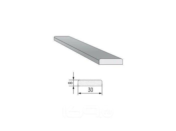 Планка притворная Флекс Эмаль Shellac Graphite МДФ 2000*30*8