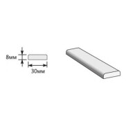 Притворная планка Л Л-14 (Белый) МДФ 2000*30*8
