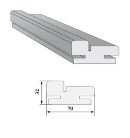 Коробка "Т"  ЭМА МДФ (Полуночный синий) 70*32*2070  комплект  (3шт.) (у.п)