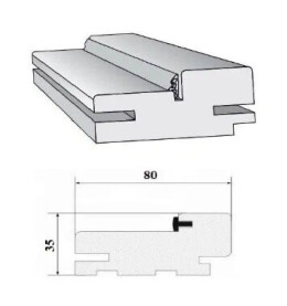 Коробка "Т" сэндвич ЭМА комплект 3 шт. (полуночный синий) МДФ 2070*80*35 (у.п)