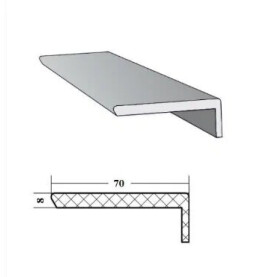 Наличник "Т"  ЭМА прямой (Полуночный синий) 70*08*2150  комплект (6 шт.)