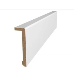 Наличник телескопический Флекс Эмаль Shellac White МДФ Прямоугольный 2480*100*8