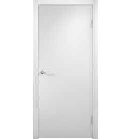 Дверь межкомнатная ДПГ Гладкое МДФ 6 мм Финиш Флекс, Белый, глухая, каркасно-щитовая