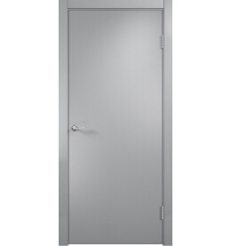 Дверь межкомнатная ДПГ Гладкое МДФ 6 мм Финиш Флекс, Серый, глухая, каркасно-щитовая