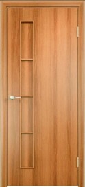 Дверь межкомнатная Тип С-14 Ламинированные Миланский орех, глухая, кромка обычная, каркасно-щитовая