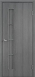 Дверь межкомнатная Тип С-14 Ламинированные Серый, глухая, кромка обычная, каркасно-щитовая