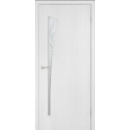 Дверь межкомнатная Belezza Ламинированные Белый, остекленная, сатинат белый, кромка обычная, каркасно-щитовая