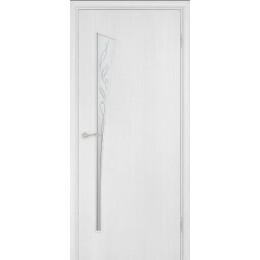 Дверь межкомнатная Belezza Ламинированные Белый, остекленная, сатинат белый, кромка обычная, каркасно-щитовая