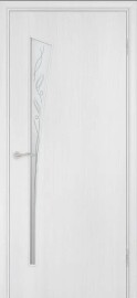 Дверь межкомнатная Belezza Ламинированные Белый, остекленная, сатинат белый, кромка обычная, каркасно-щитовая