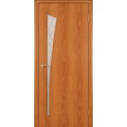 Дверь межкомнатная Belezza Ламинированные Миланский орех, остекленная, сатинат белый, кромка обычная, каркасно-щитовая