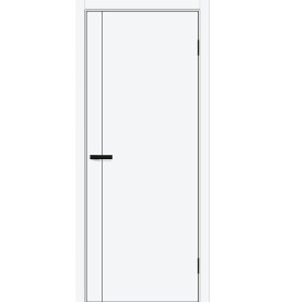 Дверь межкомнатная Браво-0.10 П ПЭТ, White Silk, глухая, каркасно-щитовая