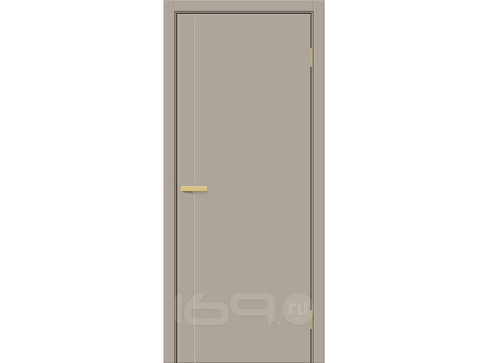 Дверь межкомнатная Браво-0.10.П (SG:P3) ПЭТ, Clay Silk, глухая, каркасно-щитовая