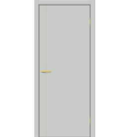 Дверь межкомнатная Браво-0.10.П (SG:P3) ПЭТ, Grey Silk, глухая, каркасно-щитовая