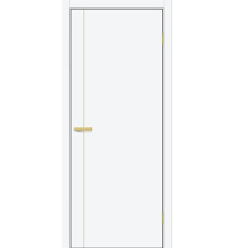 Дверь межкомнатная Браво-0.10.П (SG:P3) ПЭТ, White Silk, глухая, каркасно-щитовая