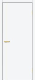 Дверь межкомнатная Браво-0.10.П (SG:P3) ПЭТ White Silk, глухая, кромка обычная, каркасно-щитовая
