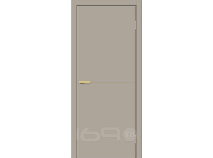 Дверь межкомнатная Браво-0.21.П (SG:P3) ПЭТ, Clay Silk, глухая, каркасно-щитовая