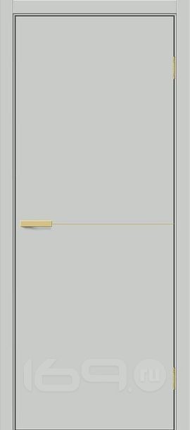 Дверь межкомнатная Браво-0.21.П (SG:P3) ПЭТ Grey Silk, глухая, без стекла, каркасно-щитовая
