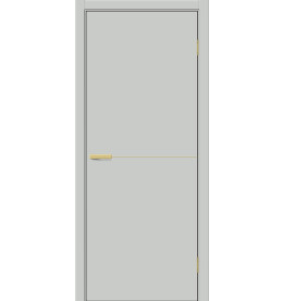 Дверь межкомнатная Браво-0.21.П (SG:P3) ПЭТ, Grey Silk, глухая, каркасно-щитовая