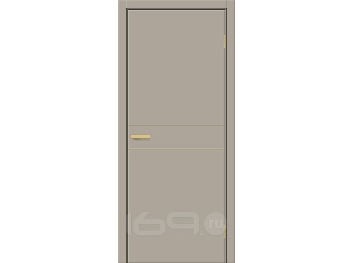 Дверь межкомнатная Браво-0.24.П (SG:P3) ПЭТ, Clay Silk, глухая, каркасно-щитовая