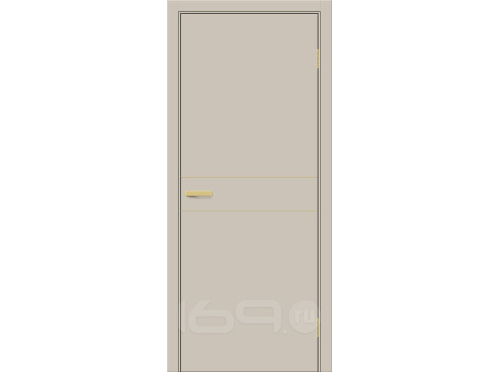 Дверь межкомнатная Браво-0.24.П (SG:P3) ПЭТ, Cream Silk, глухая, каркасно-щитовая