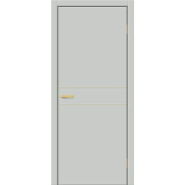 Дверь межкомнатная Браво-0.24.П (SG:P3) ПЭТ, Grey Silk, глухая, каркасно-щитовая