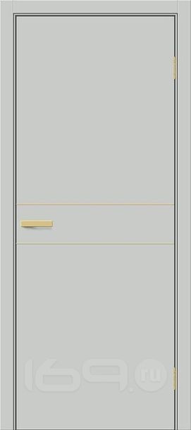 Дверь межкомнатная Браво-0.24.П (SG:P3) ПЭТ Grey Silk, глухая, без стекла, каркасно-щитовая