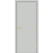 Дверь межкомнатная Браво-0.24.П (SG:P3) ПЭТ, Grey Silk, глухая, каркасно-щитовая