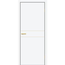 Дверь межкомнатная Браво-0.24.П (SG:P3) ПЭТ, White Silk, глухая, каркасно-щитовая