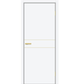 Дверь межкомнатная Браво-0.24.П (SG:P3) ПЭТ, White Silk, глухая, каркасно-щитовая