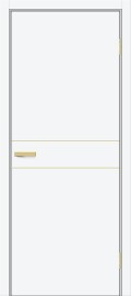 Дверь межкомнатная Браво-0.24.П (SG:P3) ПЭТ, White Silk, глухая, каркасно-щитовая