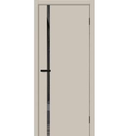 Дверь межкомнатная Браво-0.40 П ПЭТ, Cream Silk, глухая, mirox grey, каркасно-щитовая