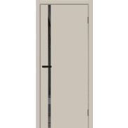 Дверь межкомнатная Браво-0.40 П ПЭТ, Cream Silk, глухая, mirox grey, каркасно-щитовая