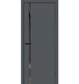 Дверь межкомнатная Браво-0.40 П ПЭТ, Stormy Silk, глухая, mirox grey, каркасно-щитовая