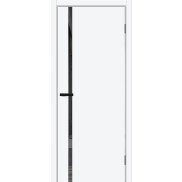 Дверь межкомнатная Браво-0.40 П ПЭТ, White Silk, глухая, mirox grey, каркасно-щитовая