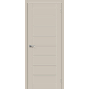 Дверь межкомнатная Браво-20 ПЭТ Cream Silk, cream silk, глухая, без стекла, царговая