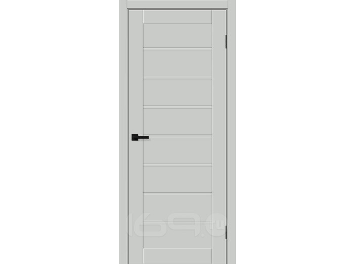 Дверь межкомнатная Браво-20 ПЭТ Grey Silk, grey silk, глухая, без стекла, царговая