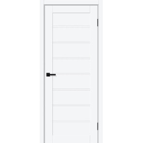 Дверь межкомнатная Браво-20 ПЭТ White Silk, white silk, глухая, без стекла, царговая