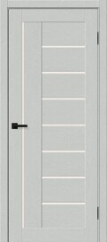 Дверь межкомнатная Браво-29 ПЭТ Grey Silkwood, остекленная, magic fog, кромка нет, царговая