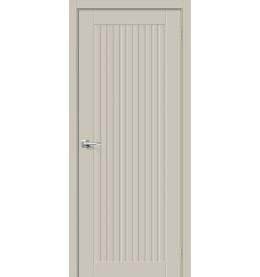 Дверь межкомнатная Браво-40 ПЭТ, Cream Silk, глухая, царговая