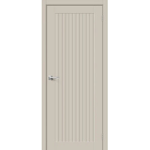Дверь межкомнатная Браво-40 ПЭТ Cream Silk, cream silk, глухая, царговая