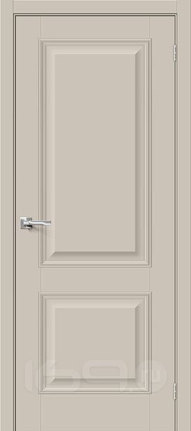 Дверь межкомнатная Классик-12 ПЭТ, Cream Silk, глухая, царговая