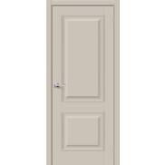 Дверь межкомнатная Классик-12 ПЭТ, Cream Silk, глухая, царговая