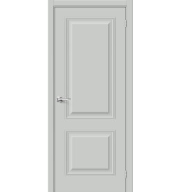 Дверь межкомнатная Классик-12 ПЭТ, Grey Silk, глухая, царговая