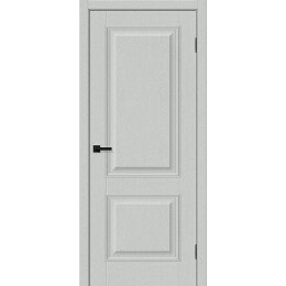 Дверь межкомнатная Классик-12 ПЭТ Grey Silkwood, глухая, декор багет, царговая