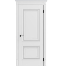 Дверь межкомнатная Классико-12.2 ПЭТ, Shellac White, глухая, царговая