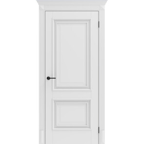 Дверь межкомнатная Классико-12.2 ПЭТ, Shellac White, глухая, царговая